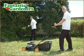 Lawn mowing team from Fantastic Gardeners